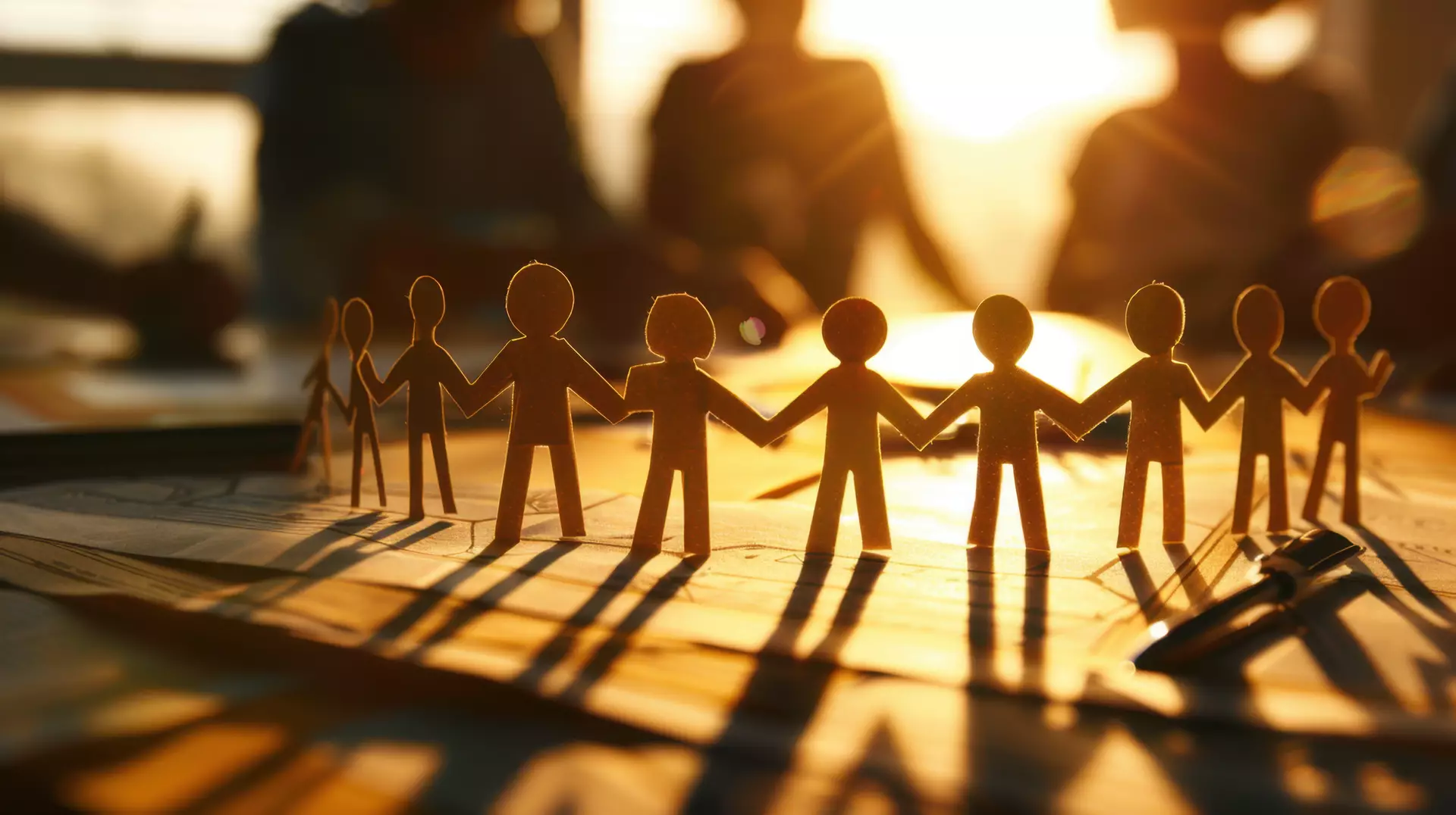 Parents symbolisés par des bonhommes qui réfléchissent ensemble